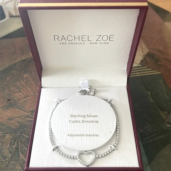 ◎D moment ◎ Zoe heart silver bracelet (925 silver) Sterling Silver Zoe Heart Station Red Bracelet